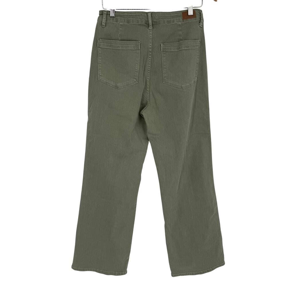 Judy Blue Greenwich Front Seam Straight Fit Wide Bottom Jeans Size 11/30 Sage - Picture 6 of 10